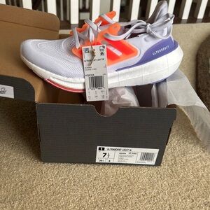 Adidas Ultraboost Light Women's Shoes - White, Orange, Purple